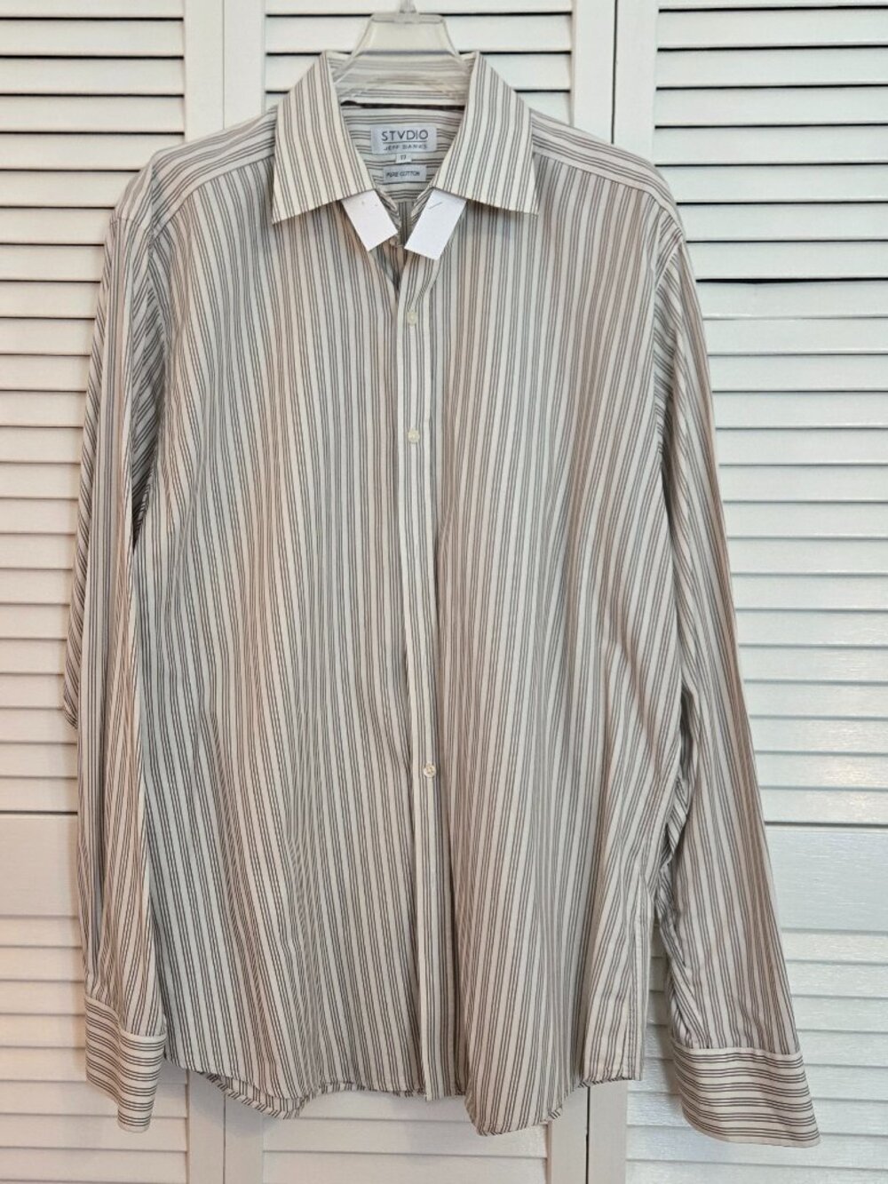 STUDIO Jeff Banks Men's Dress Shirt - EUC - Size 17